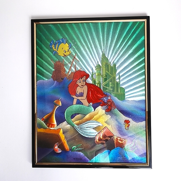 Disney's The Little Mermaid Ariel 3D Dufex Foil Hologram Framed Art - Picture 1 of 4
